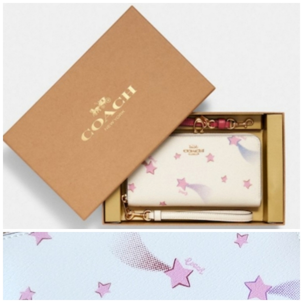 👀50% OFF 👀 NWT‼️Coach Shooting Star Wristlet w/ Interchangeable Straps